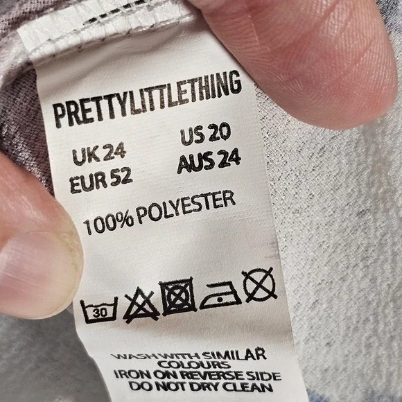 PrettyLittleThing Blouse Womens 2XL White Pastel Butterfly Kimono Top Plus Size - Picture 6 of 11